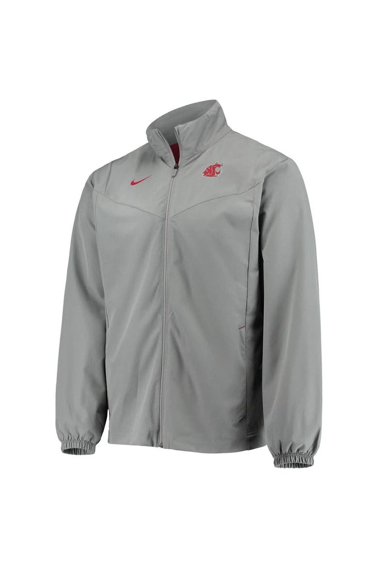 Men's Nike Gray Washington State Cougars 2021 Sideline Full-Zip Jacket, Alternate, color, Gray