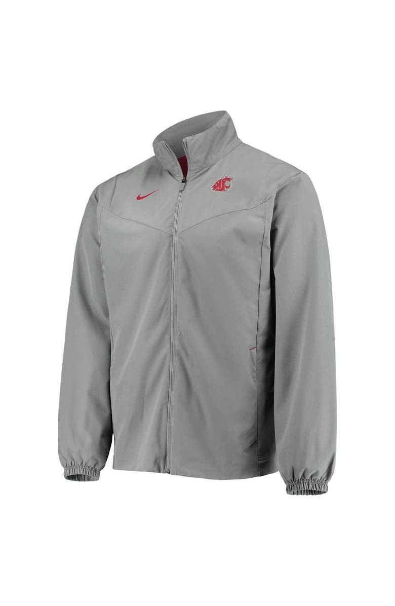Nike Men's Nike Gray Washington State Cougars 2021 Sideline Full-Zip Jacket, Alternate, color,