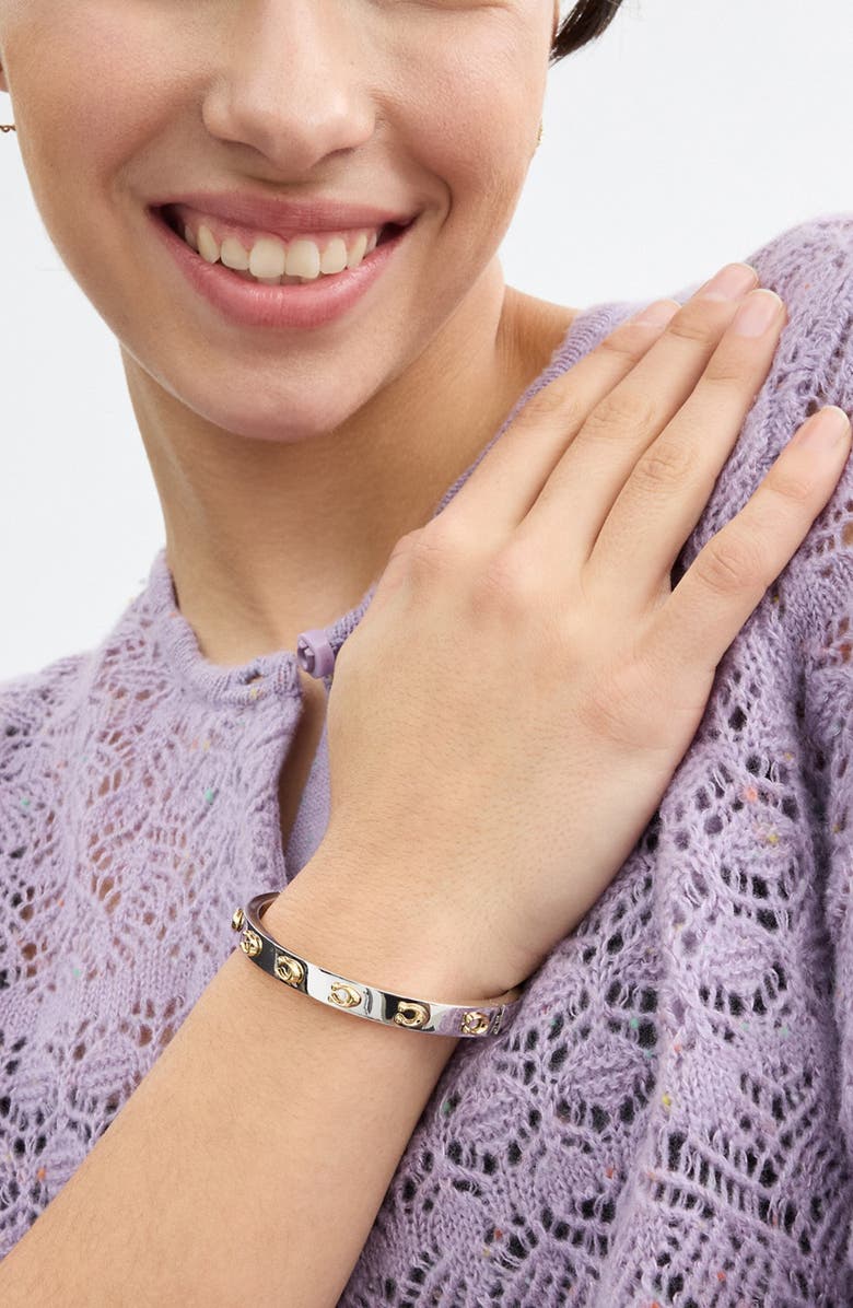 COACH Signature C Hinge Bangle, Alternate, color,
