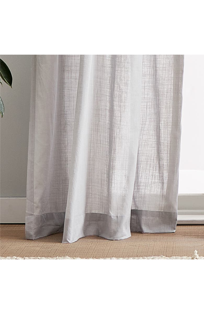 Peri Home Set of 2 Sheer Cotton Window Panels, Alternate, color, Silver