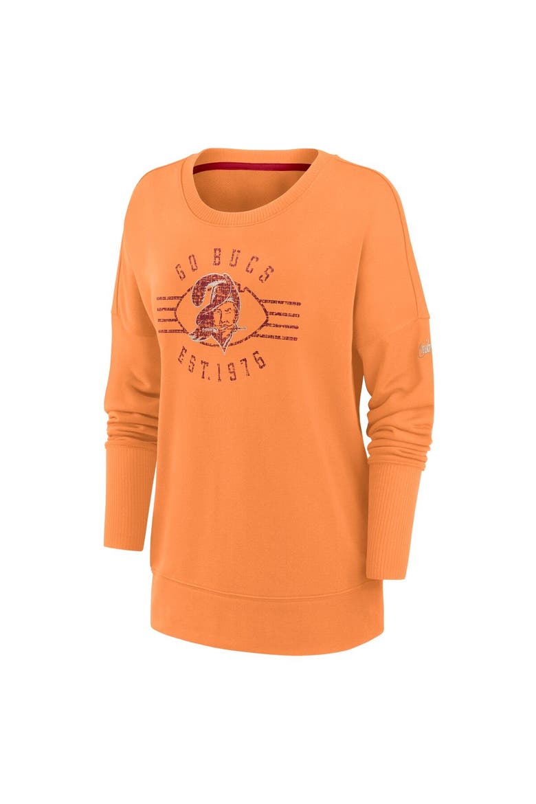 Women's Nike Orange Tampa Bay Buccaneers Rewind Playback Icon Performance Pullover Sweatshirt, Alternate, color, Orange