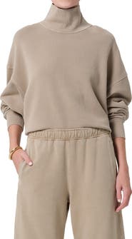 Citizens of Humanity Jemma Cotton Blend Mock Neck Sweatshirt