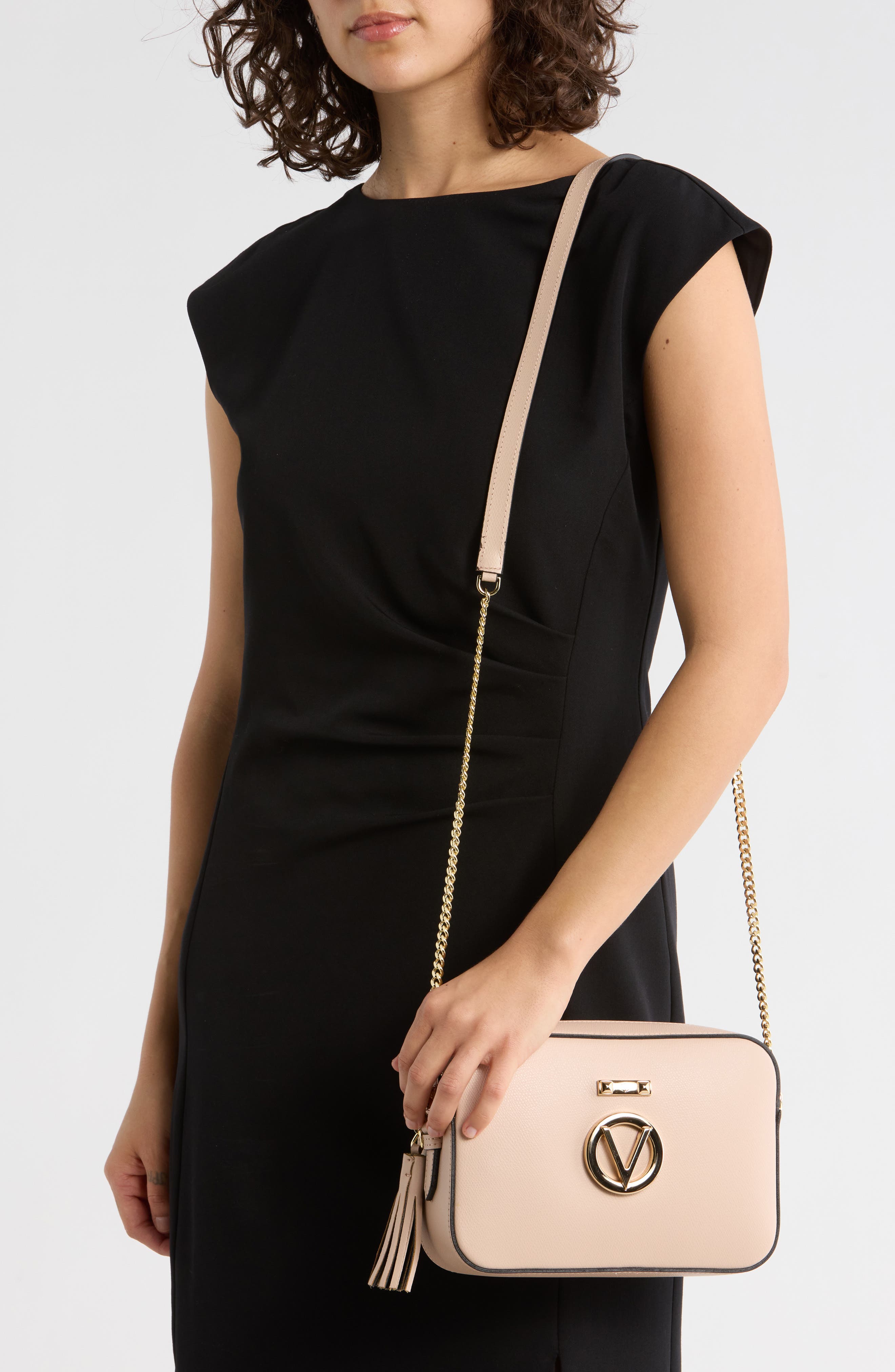 VALENTINO BY MARIO VALENTINO Babette Bonbonniere Rose Leather Camera Bag, Alternate, color, Rose