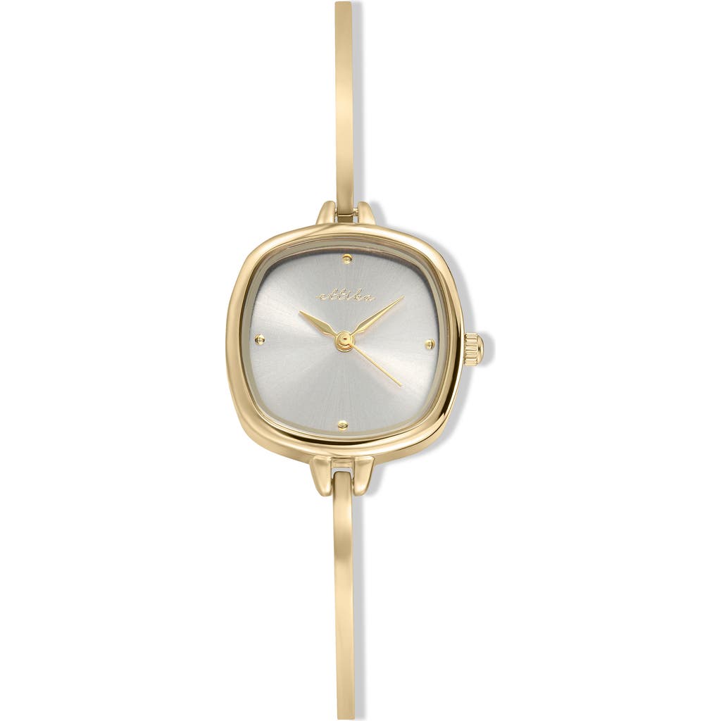 Ettika Square Case Slim Strap Watch In Gold