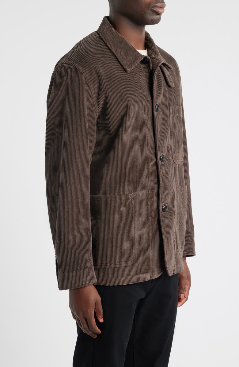 MERZ B SCHWANEN Organic Cotton Corduroy Workwear Jacket, Alternate, color, Chocolate