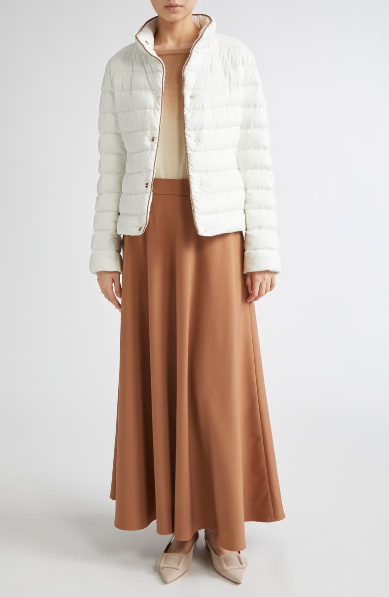 Herno Fluid Maxi Skirt, Alternate, color, Cammello