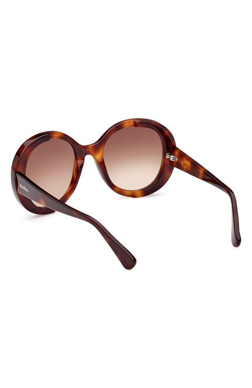 Max Mara 54mm Gradient Round Sunglasses In Brown