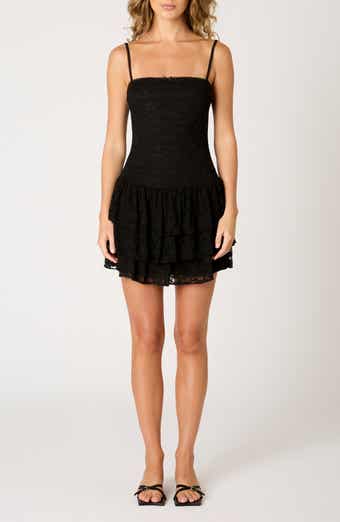 Nia Audrey Lace Tiered Cocktail Dress