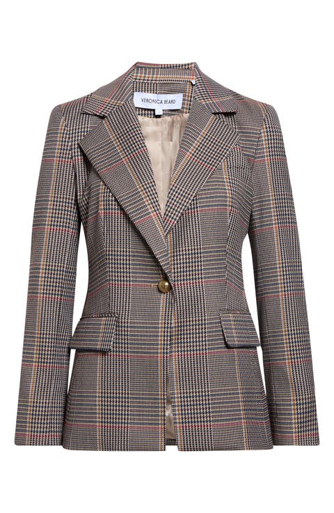 Healy Houndstooth Plaid Dickey Jacket