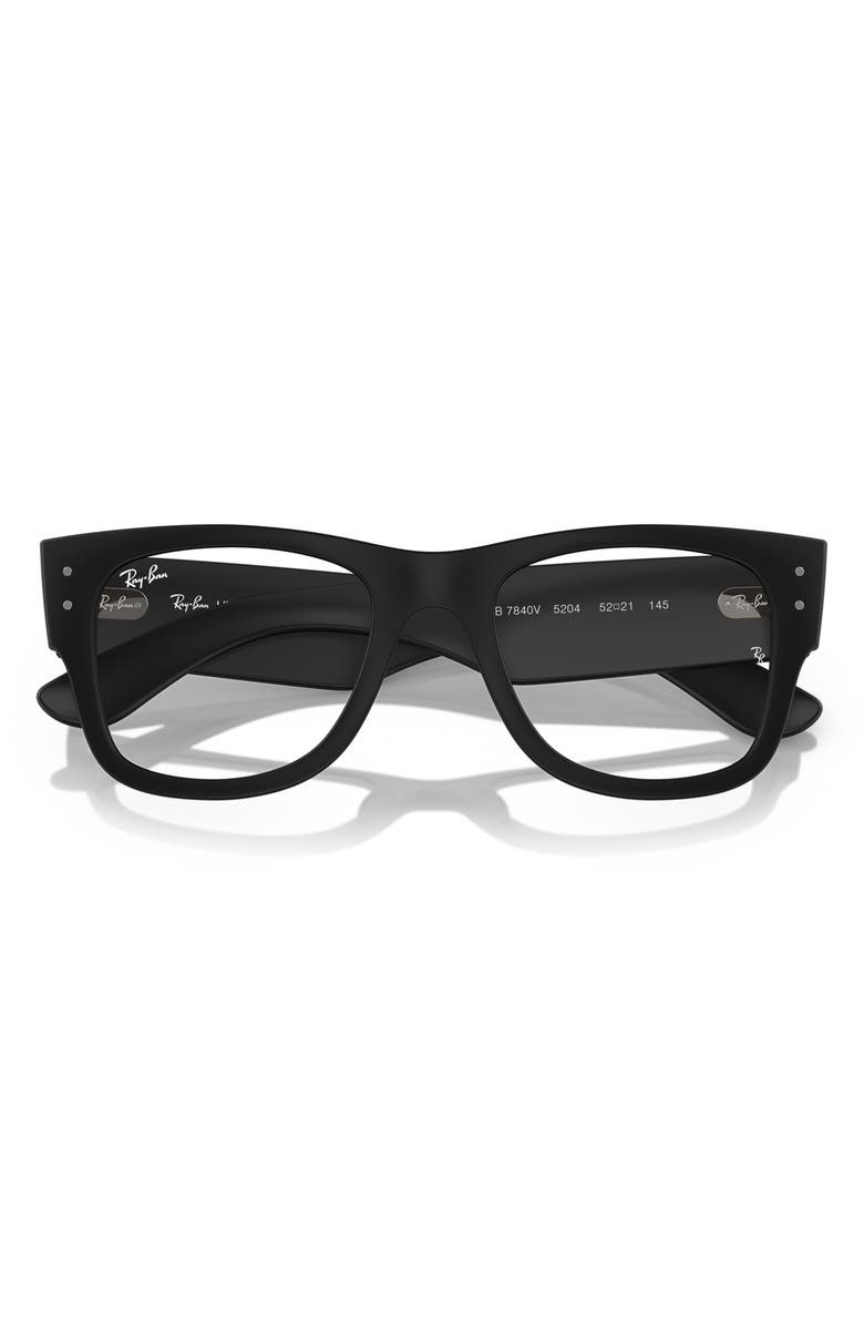 Ray-Ban Mega Wayfarer Liteforce 50mm Rectangular Optical Glasses, Alternate, color, Sand Black