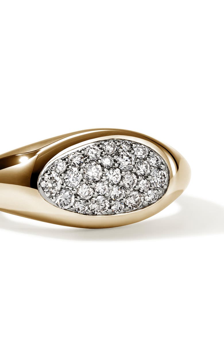 John Hardy Small Pebble Ring, Gold, Diamonds, Alternate, color, Gold