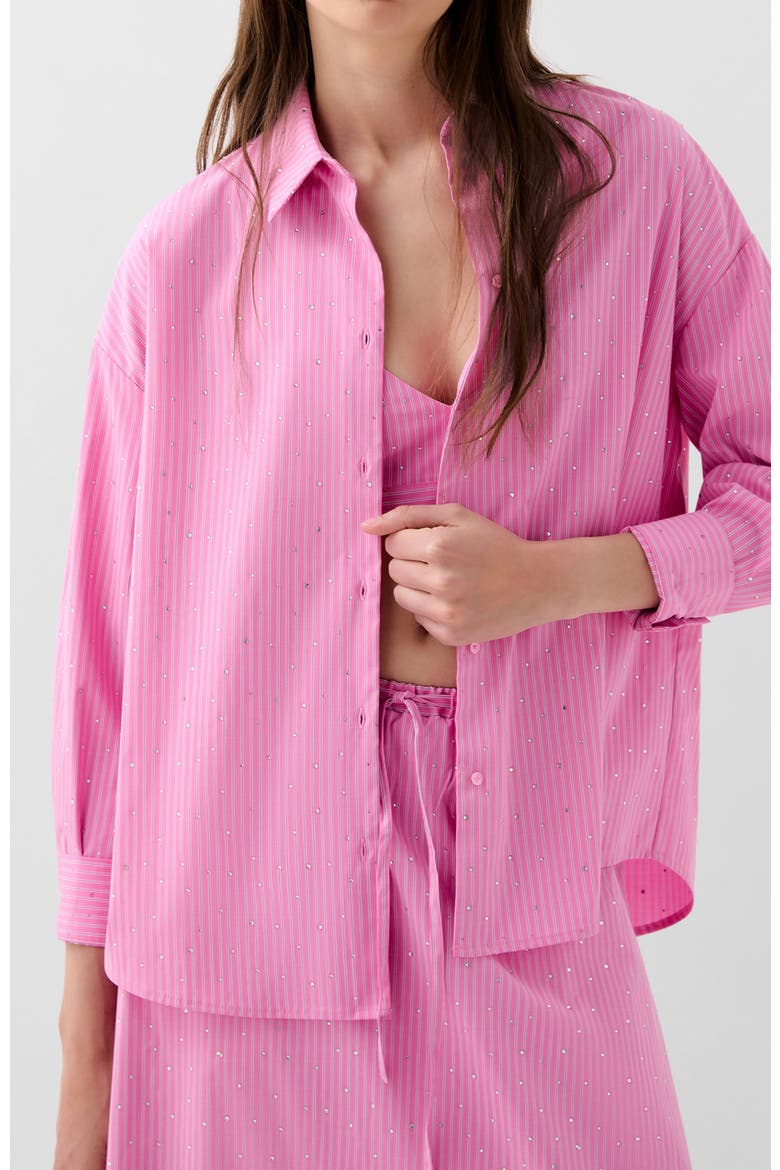 Strass Set Shirt, Main, color, Pinkstripes