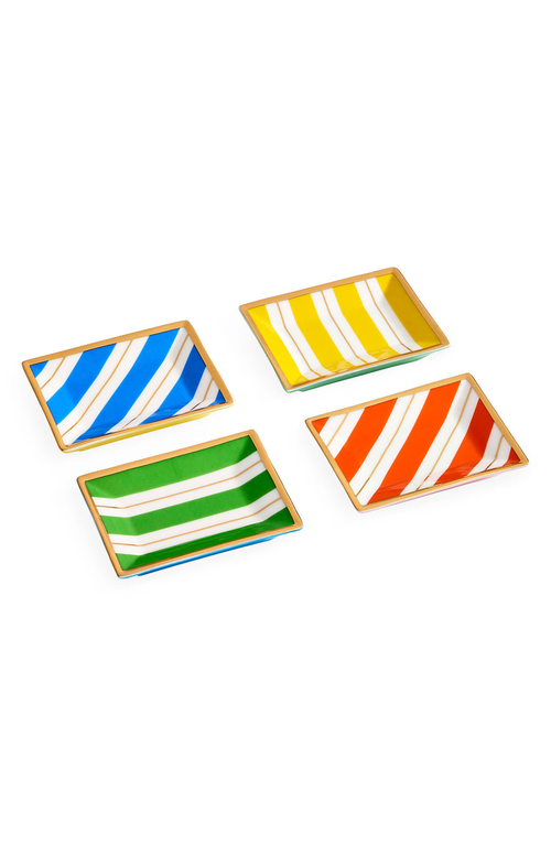 Jonathan Adler Portofino Tray Set In Candy-colored Stripes