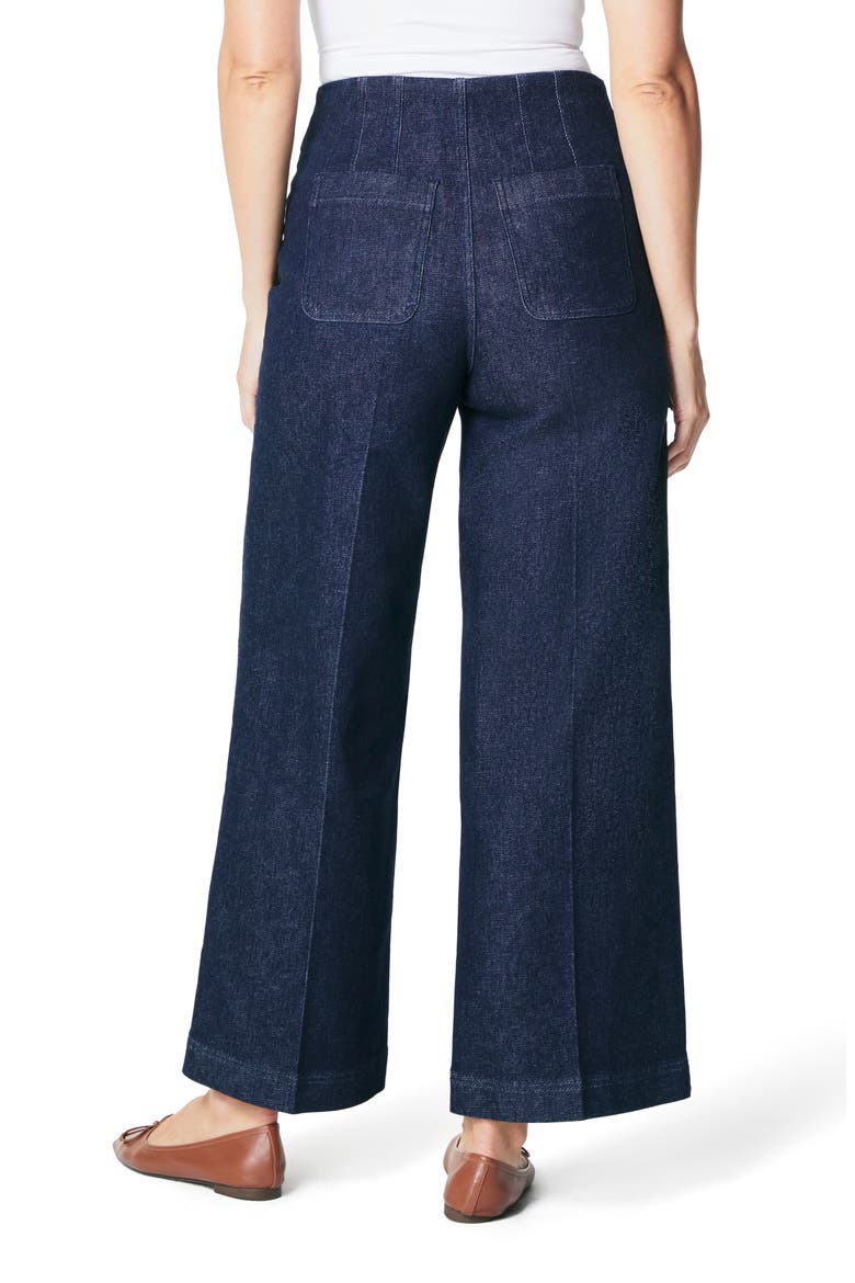 Zero Waistband Crop Wide Leg Jeans, Alternate, color, RAW INDIGO WASH