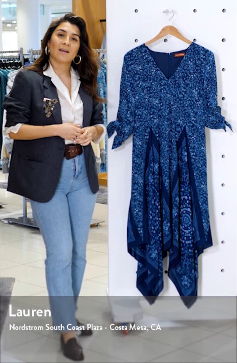 Scarf Print Silk Dress, sales video thumbnail