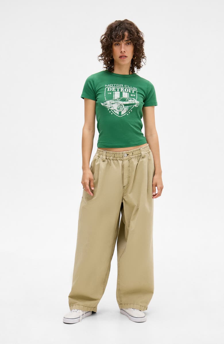 BDG Urban Outfitters Detroit Cotton Baby Tee, Alternate, color, Green