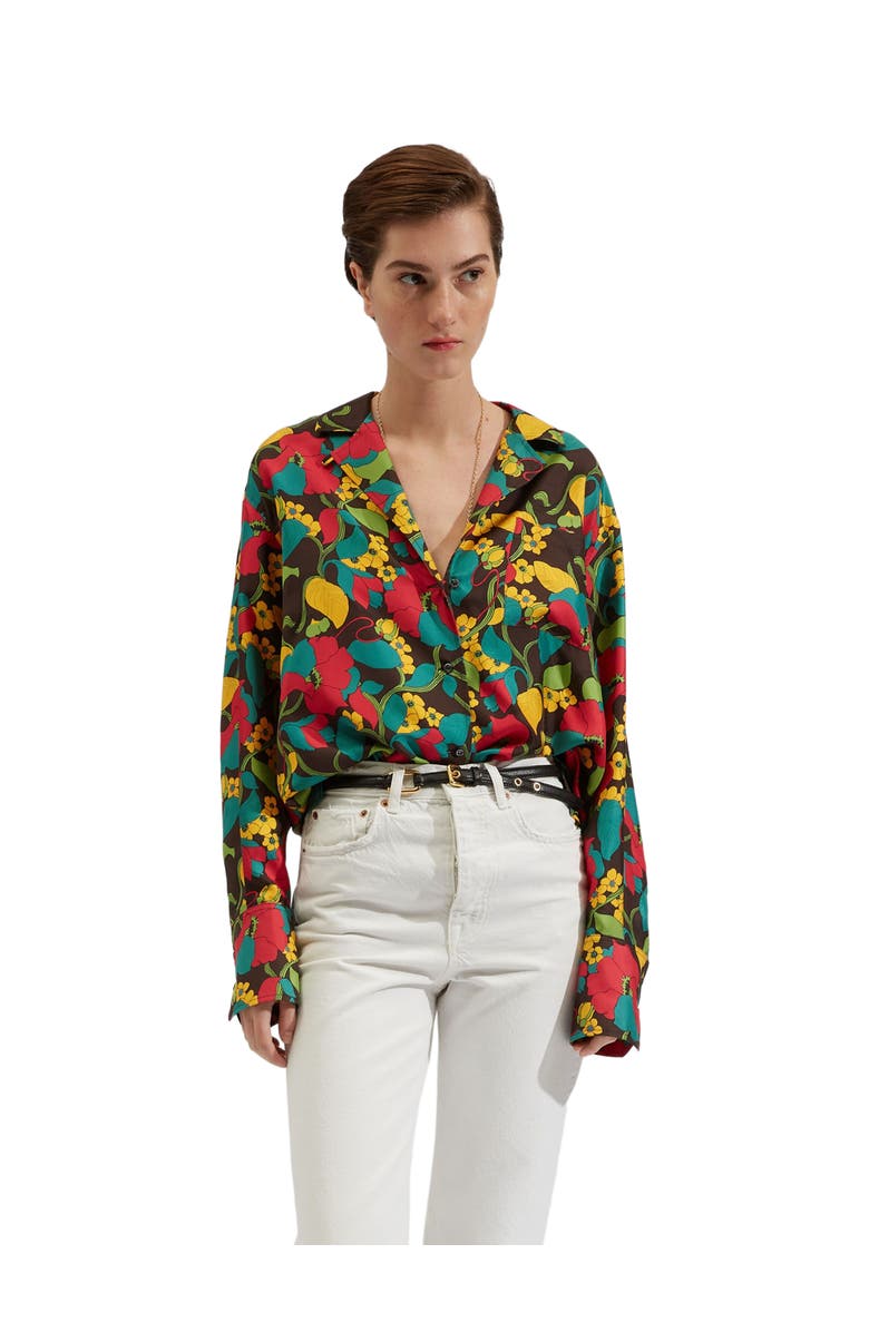 La DoubleJ Milano Shirt Vines Brown, Main, color, Vines Brown