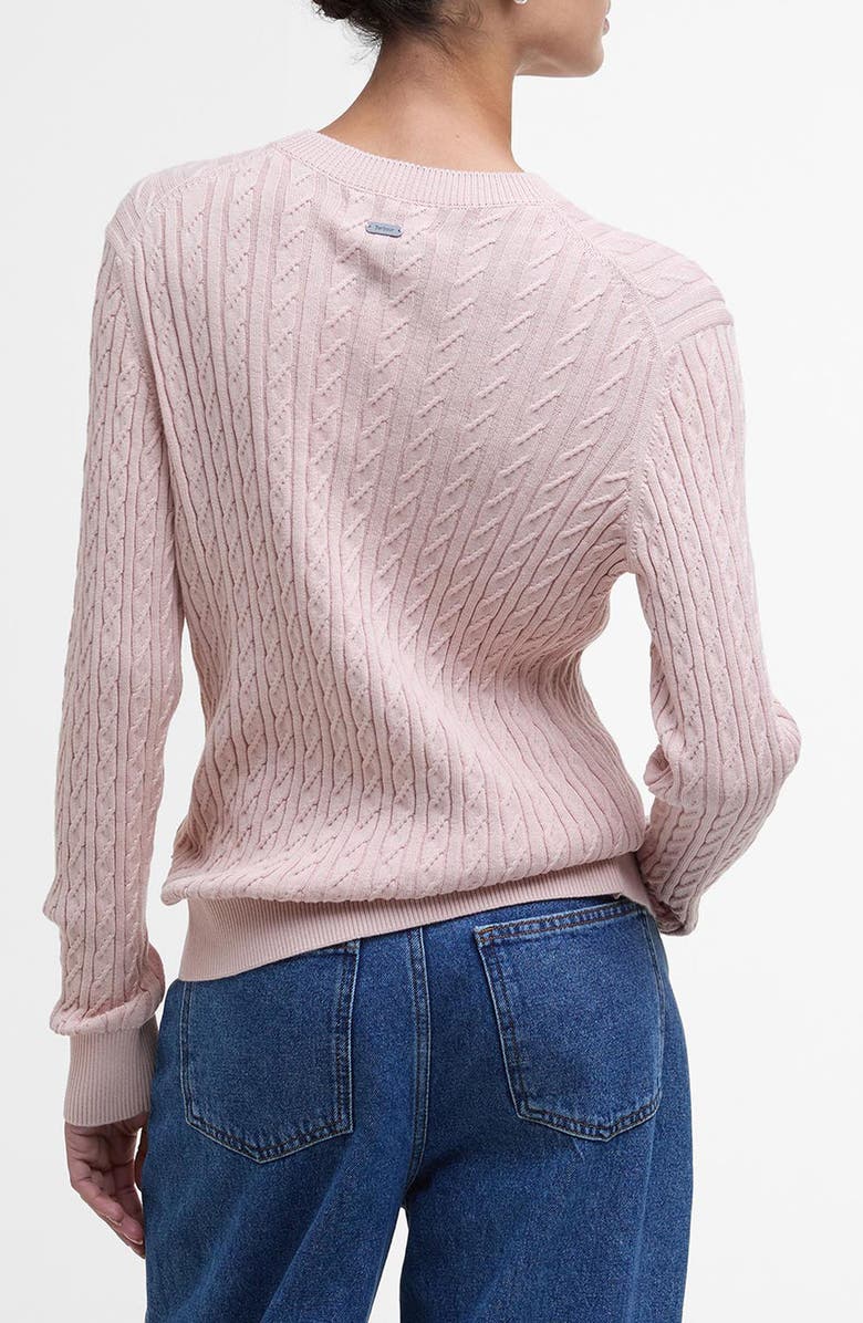 Barbour Hartland Cotton Cable Crewneck Sweater, Alternate, color,