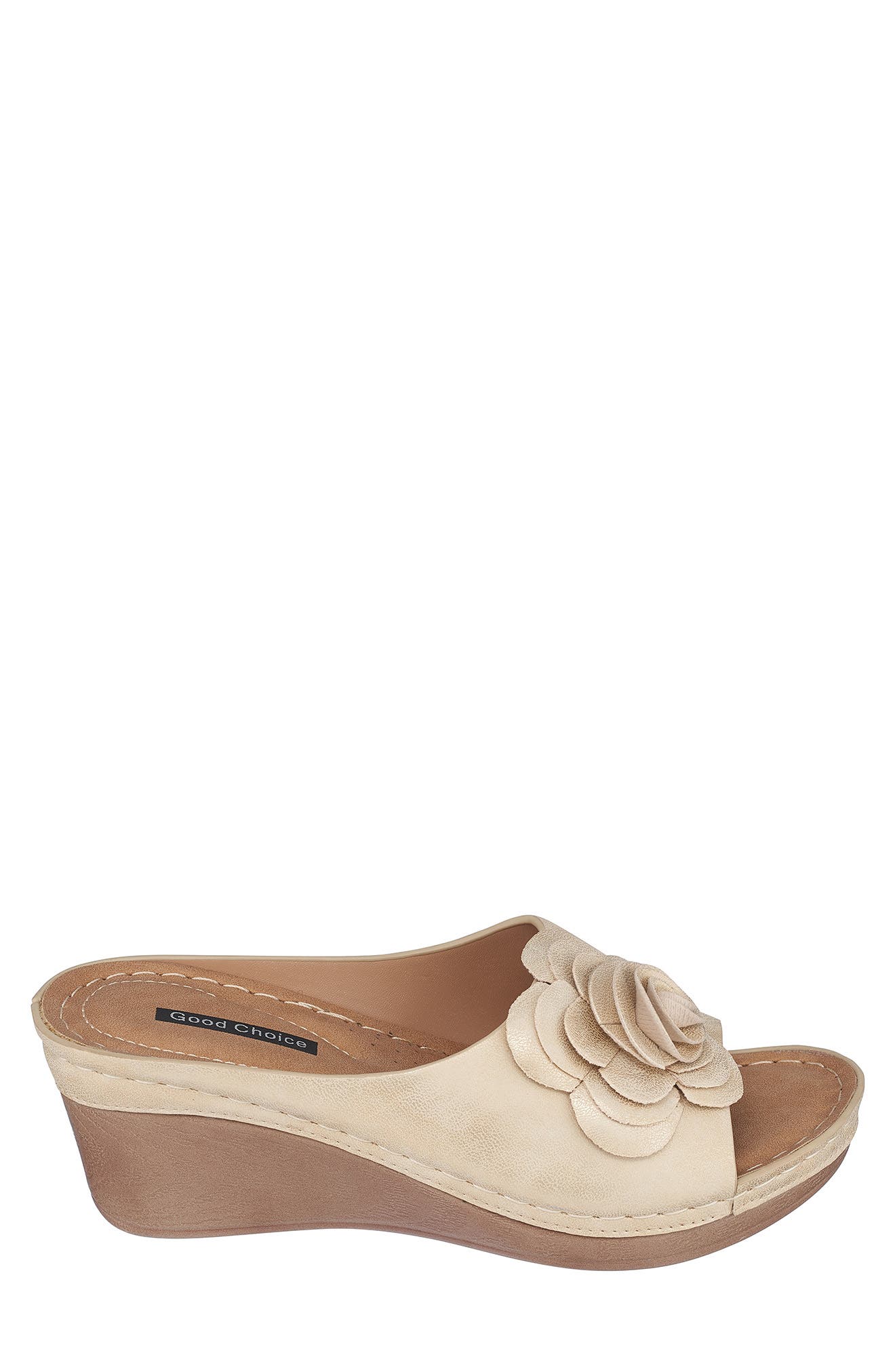 Tokyo Floral Wedge Sandal, Alternate, color, GOLD