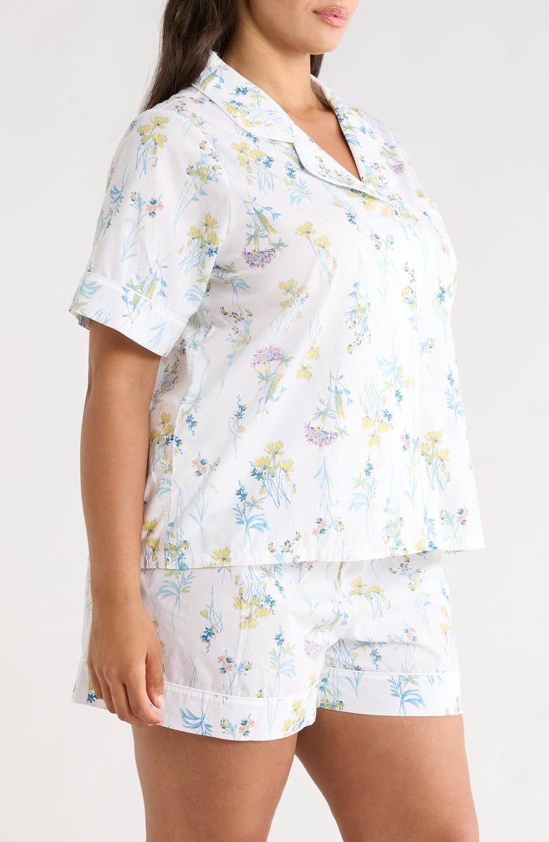 Nordstrom Classic Shirting Short Pajamas, Alternate, color, Ivory- Blue Botanical Stems
