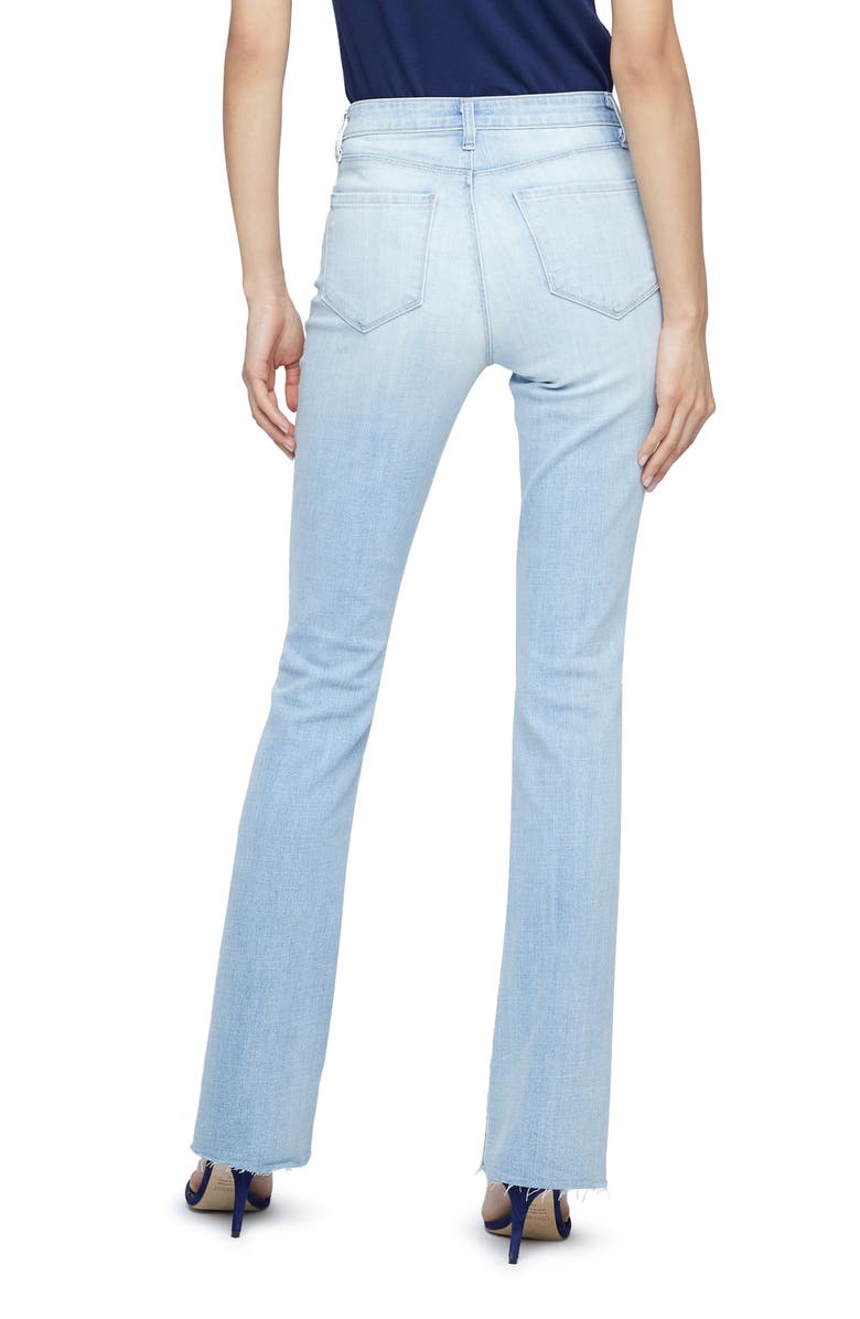 L'AGENCE Ruth High Waist Raw Hem Straight Leg Jeans, Alternate, color,