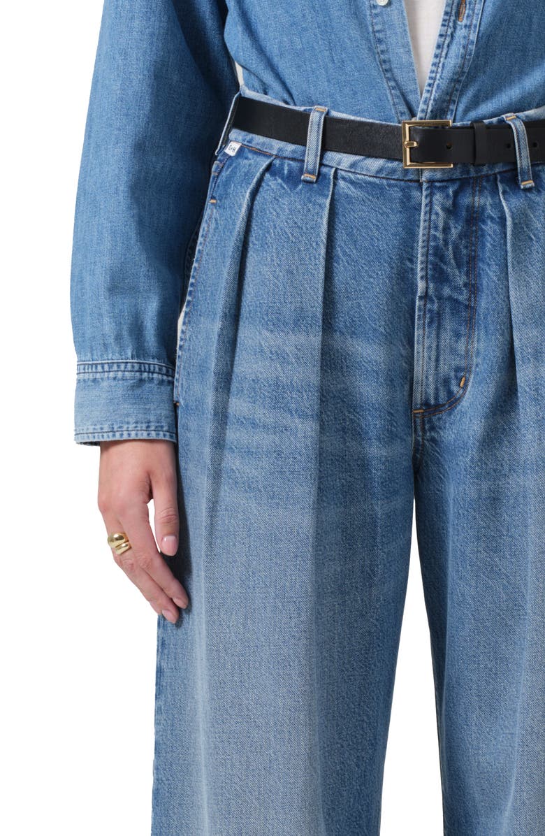 Citizens of Humanity Petra Pleated Nonstretch Jeans, Alternate, color,