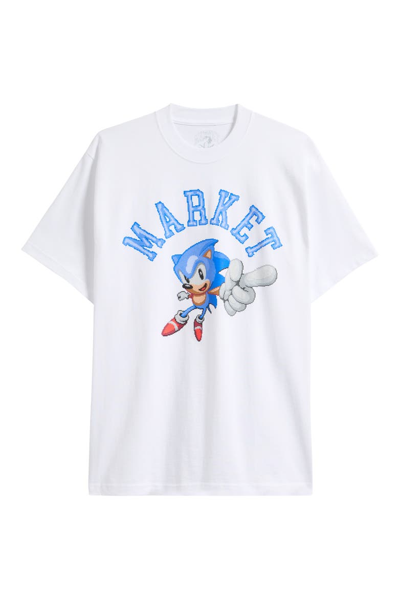 x Sonic No. 1 Cotton Graphic T-Shirt, Alternate, color, WHITE