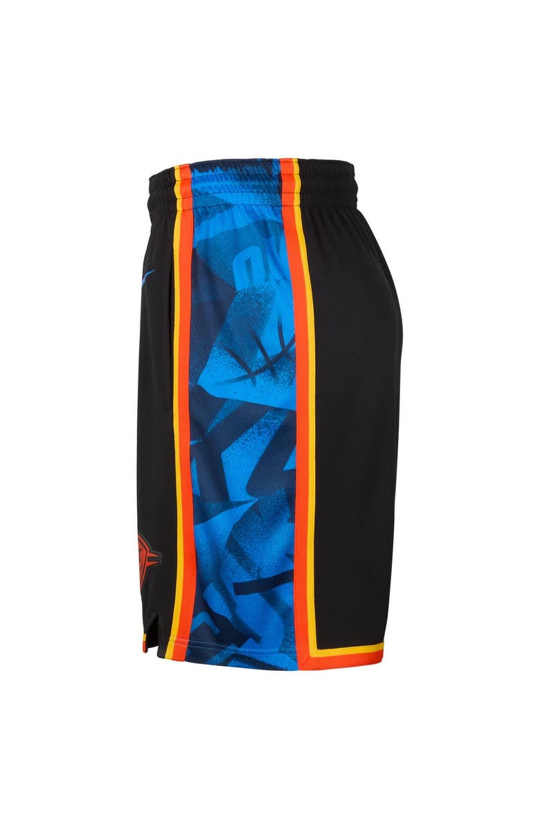 Nike Men's Nike Black Oklahoma City Thunder 2024/25 City Edition Swingman Shorts, Alternate, color, 
