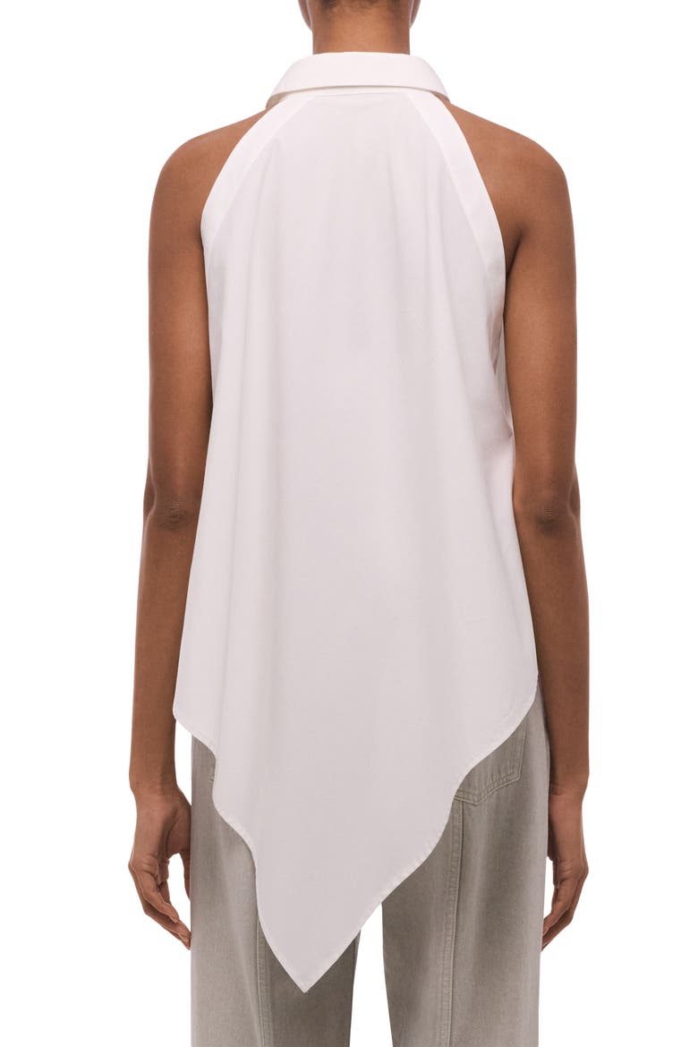 Sleeveless Cotton Shirt, Alternate, color, WHITE
