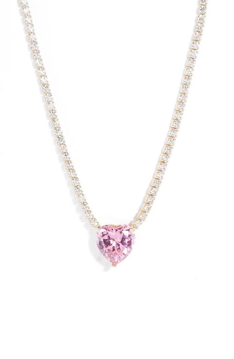 Fancy Heart Tennis Necklace