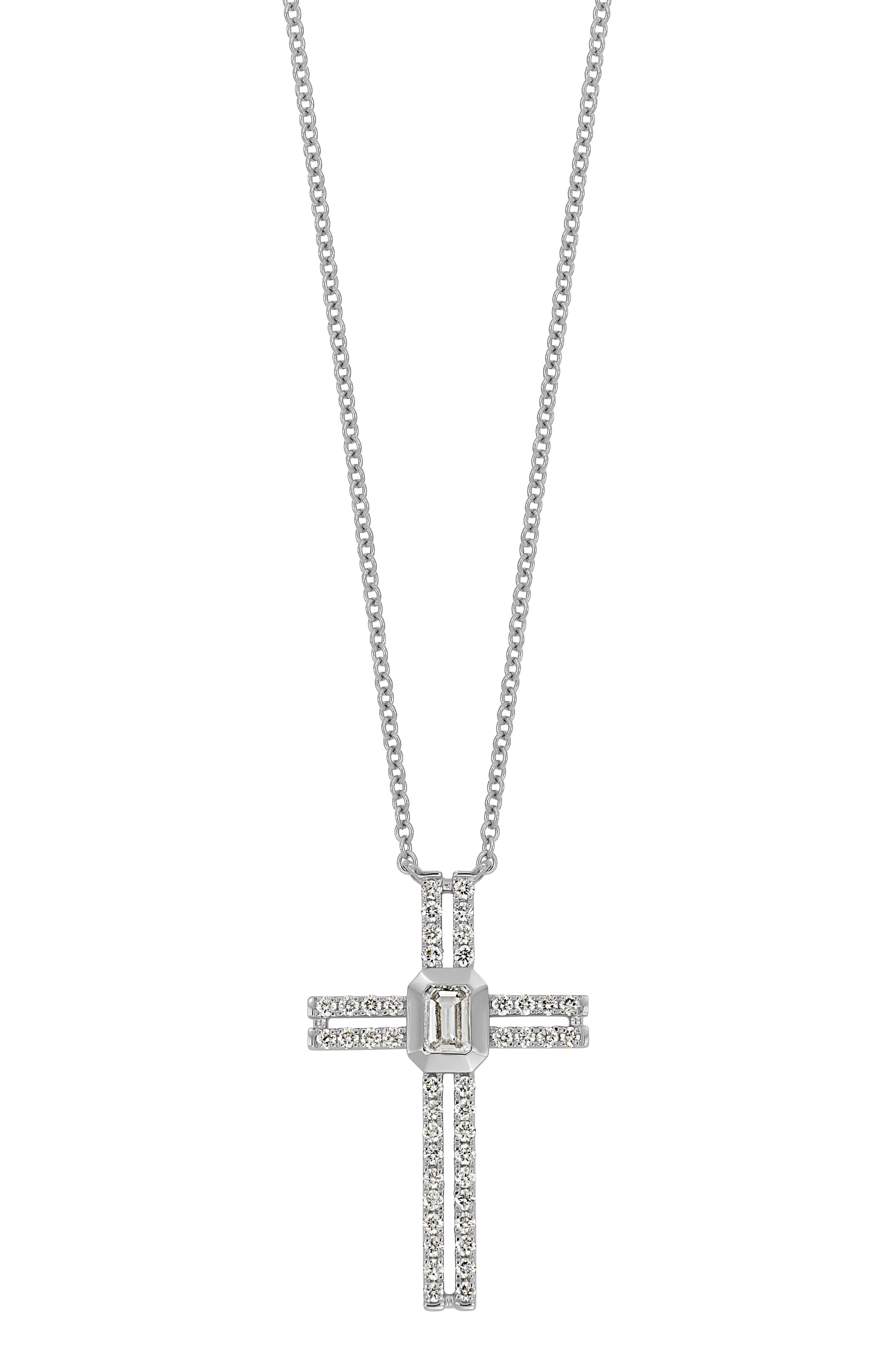 Varda 18k Gold Diamond Cross Necklace
