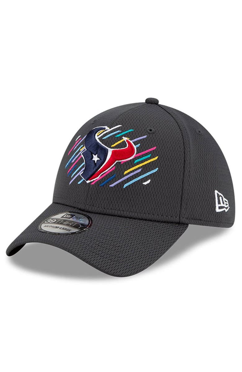 New Era Men's New Era Charcoal Houston Texans 2021 NFL Crucial Catch 39THIRTY Flex Hat, Main, color,