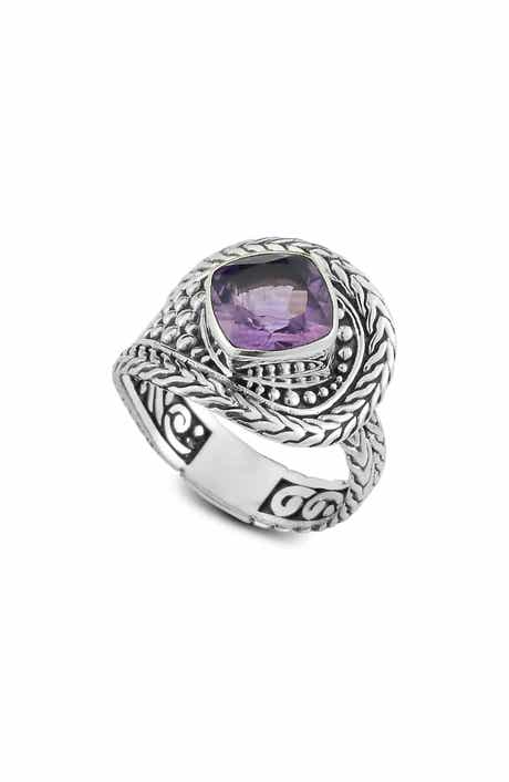 SAMUEL B. Cushion Cut Filigree Ring