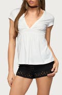 EDIKTED Ilana V-Neck Babydoll Top