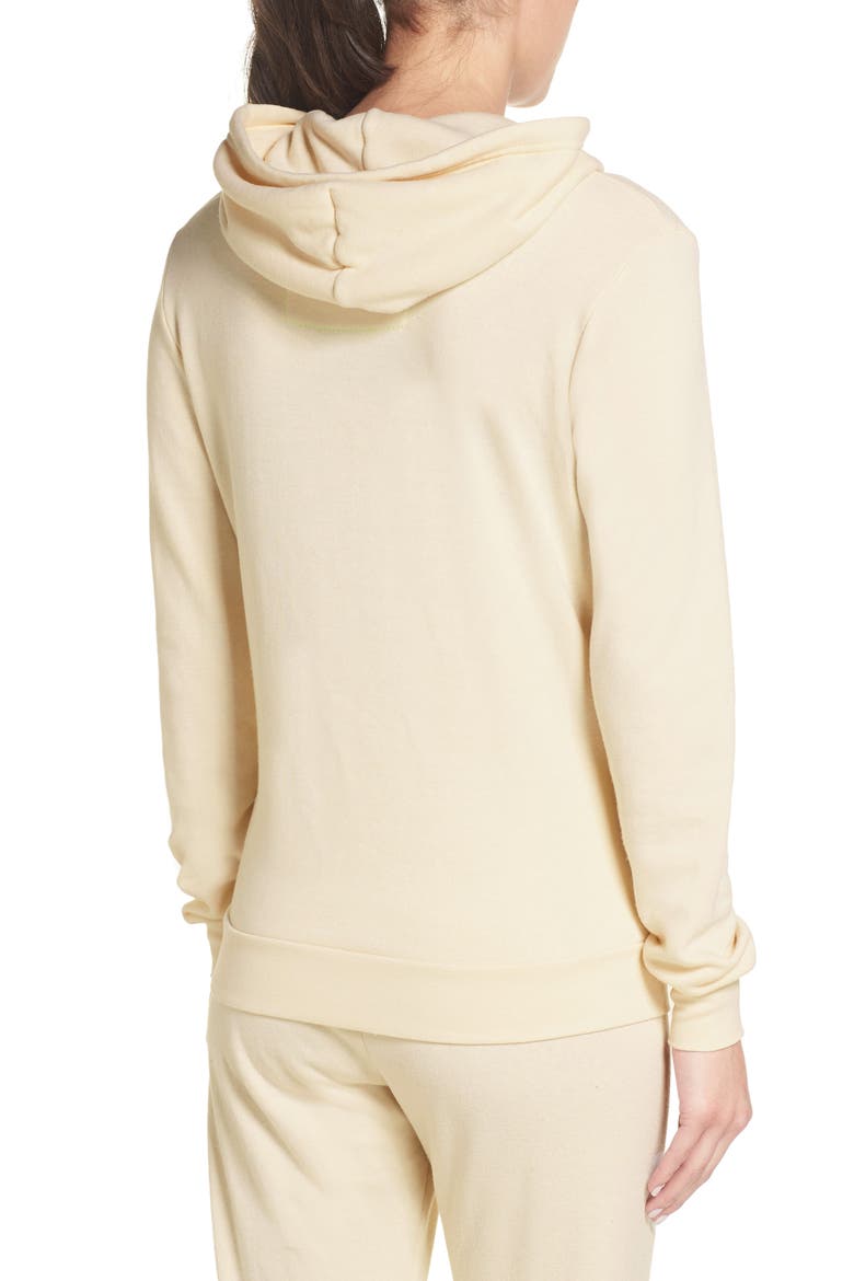 5-Stripe Zip Hoodie, Alternate, color, VINTAGE WHITE/ RAINBOW