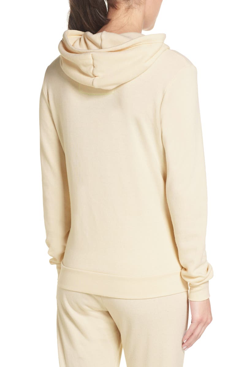 Aviator Nation 5-Stripe Zip Hoodie, Alternate, color, Vintage White/ Rainbow