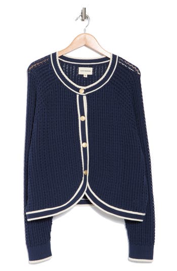 Lucky Brand Cotton Blend Sweater Jacket