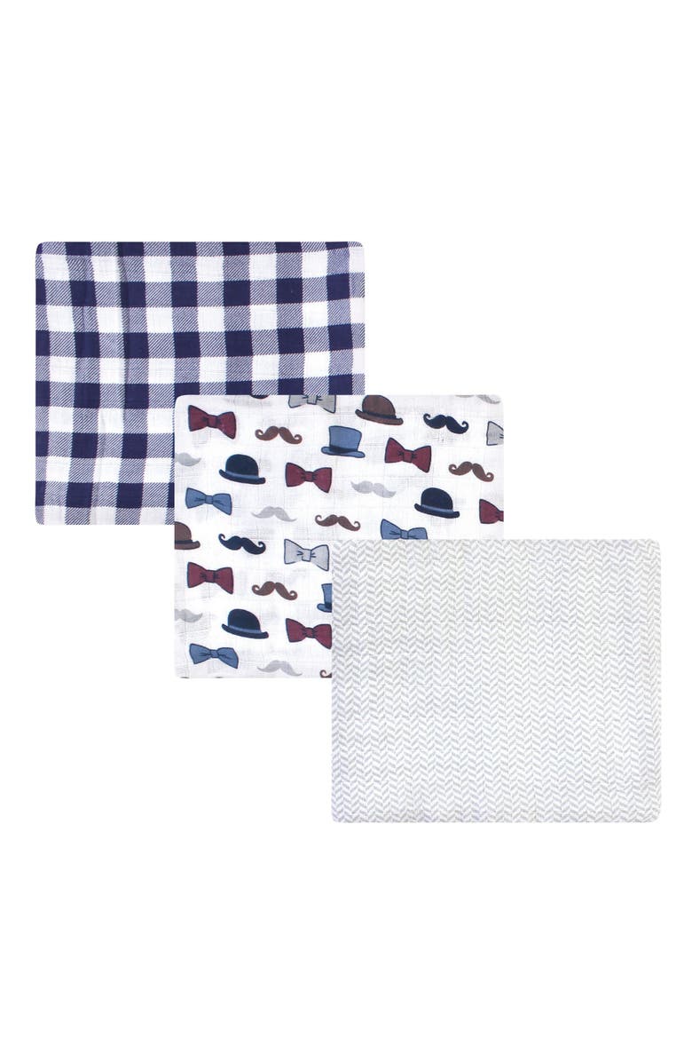 Little Treasure Soft Cotton Muslin Infant Wraps, Main, color, Handsome Fella