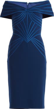 Tadashi Shoji Satin Binding Sheath Cocktail Dress