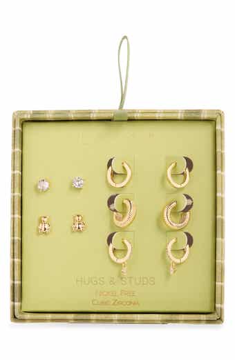 5-Pack Teddy Huggie & Stud Earrings