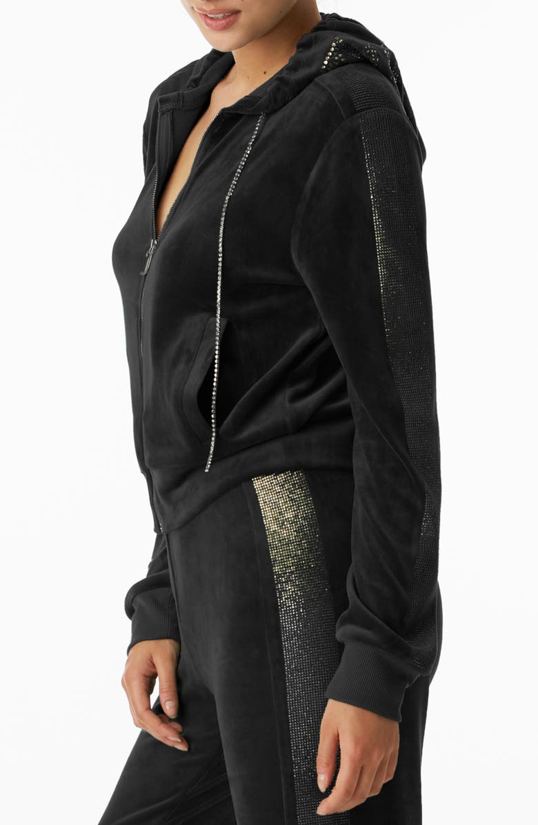 Juicy Couture Anniversary Velour Hooded Zip Track Jacket, Alternate, color,
