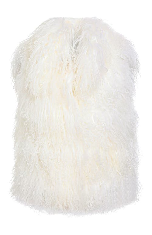 Gorski Select Mongolian Lamb Vest In White