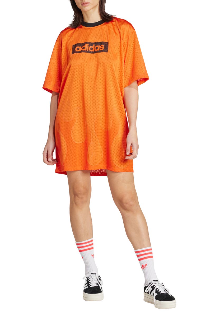adidas Hockey Mesh Minidress, Main, color, Semi Impact Orange