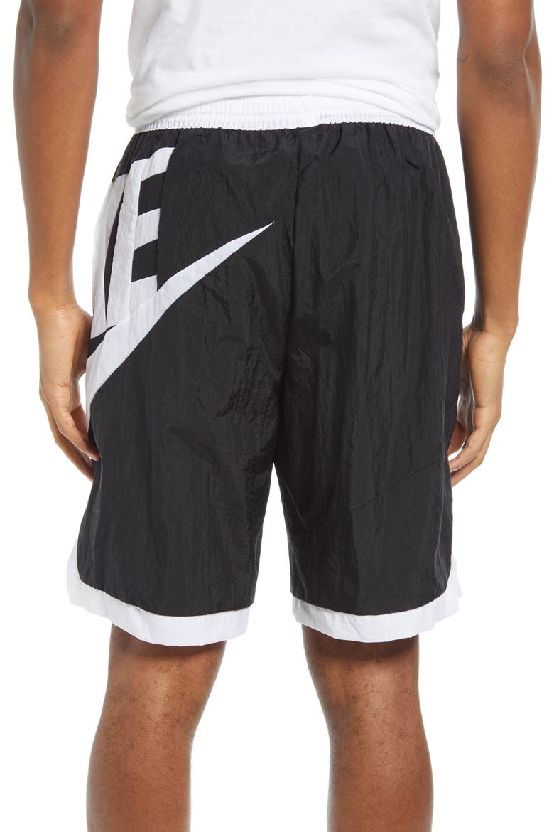 Dri-FIT Throwback Futura Nylon Athletic Shorts, Alternate, color, BLACK/ BLACK/ WHITE/ WHITE