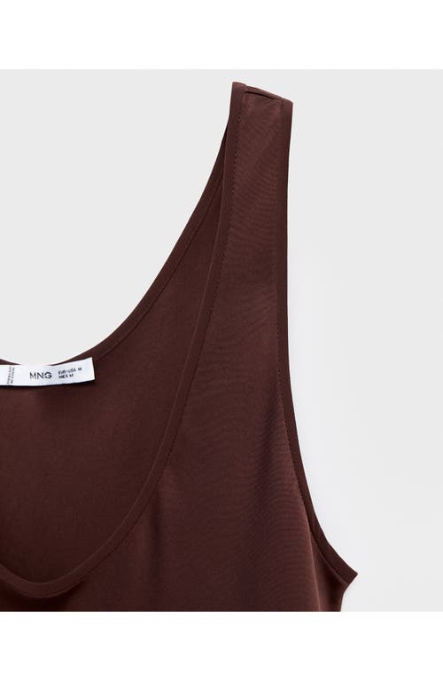 Mango Luisa Tank Dress In Brown