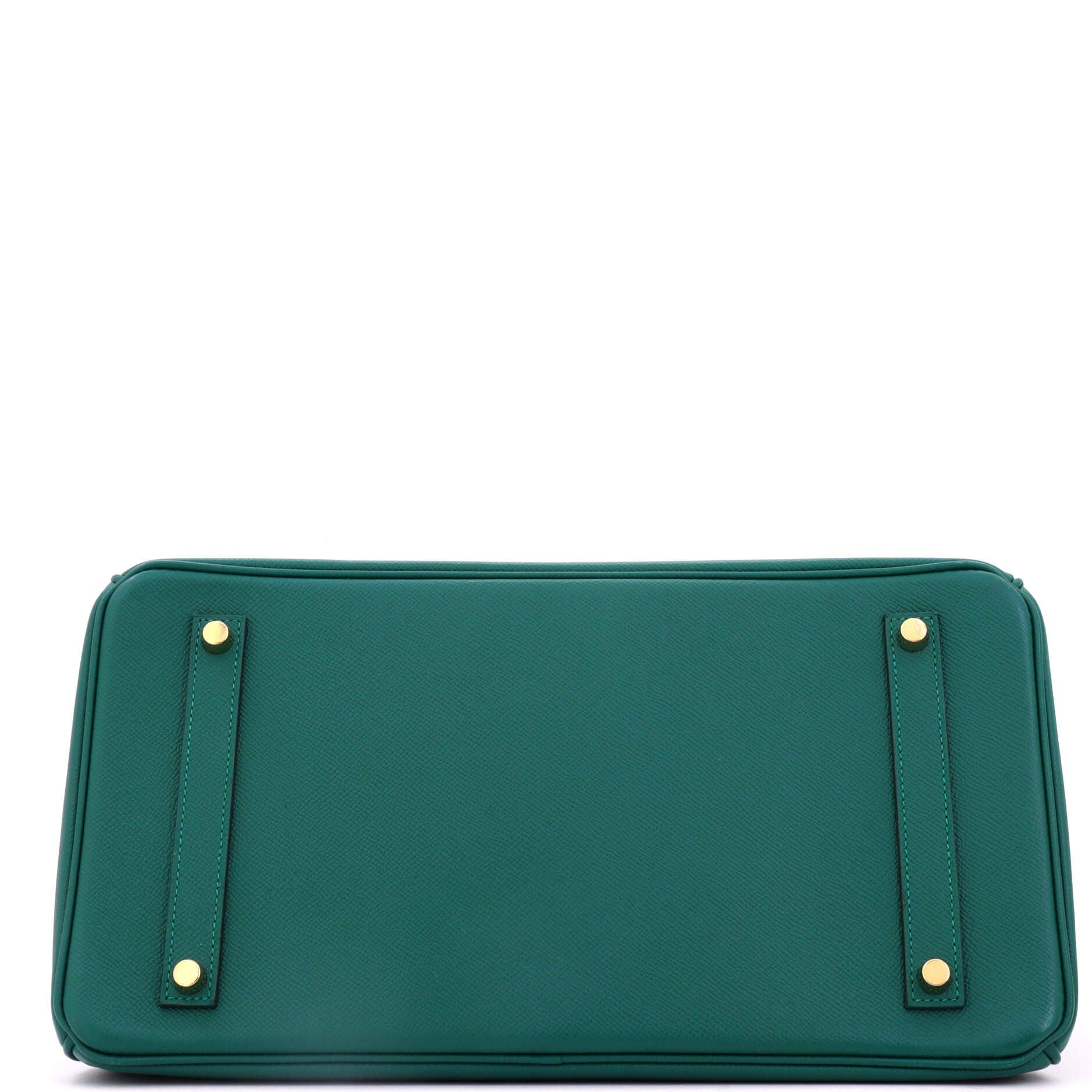 Pre-Owned Hermes Birkin Handbag Green Epsom with Gold Hardware 35, Alternate, color, Malachite