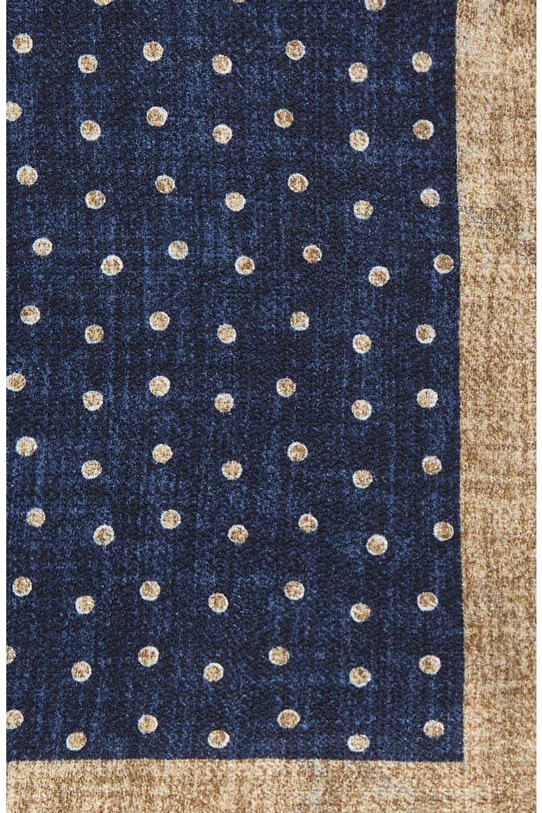 Thelon Dotted Silk Pocket Square, Alternate, color, NAVY