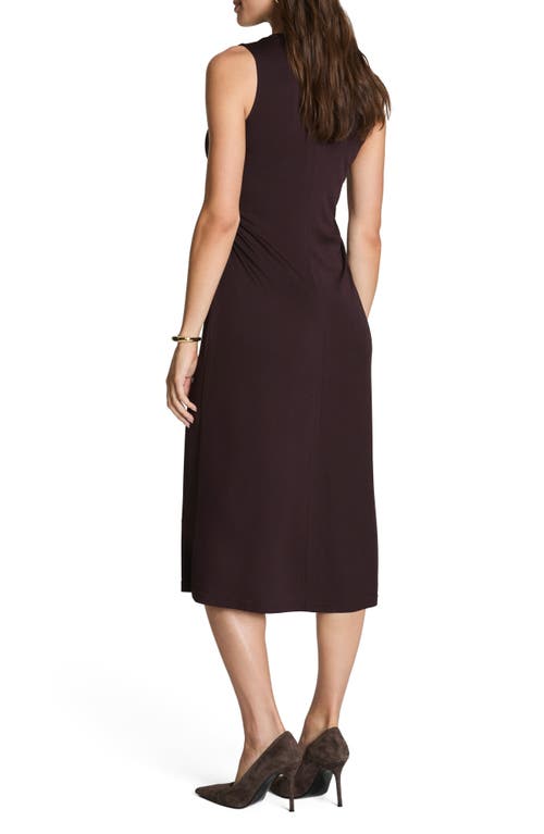 Spanx ® Ruched Sleek Jersey Tank Dress In Brown
