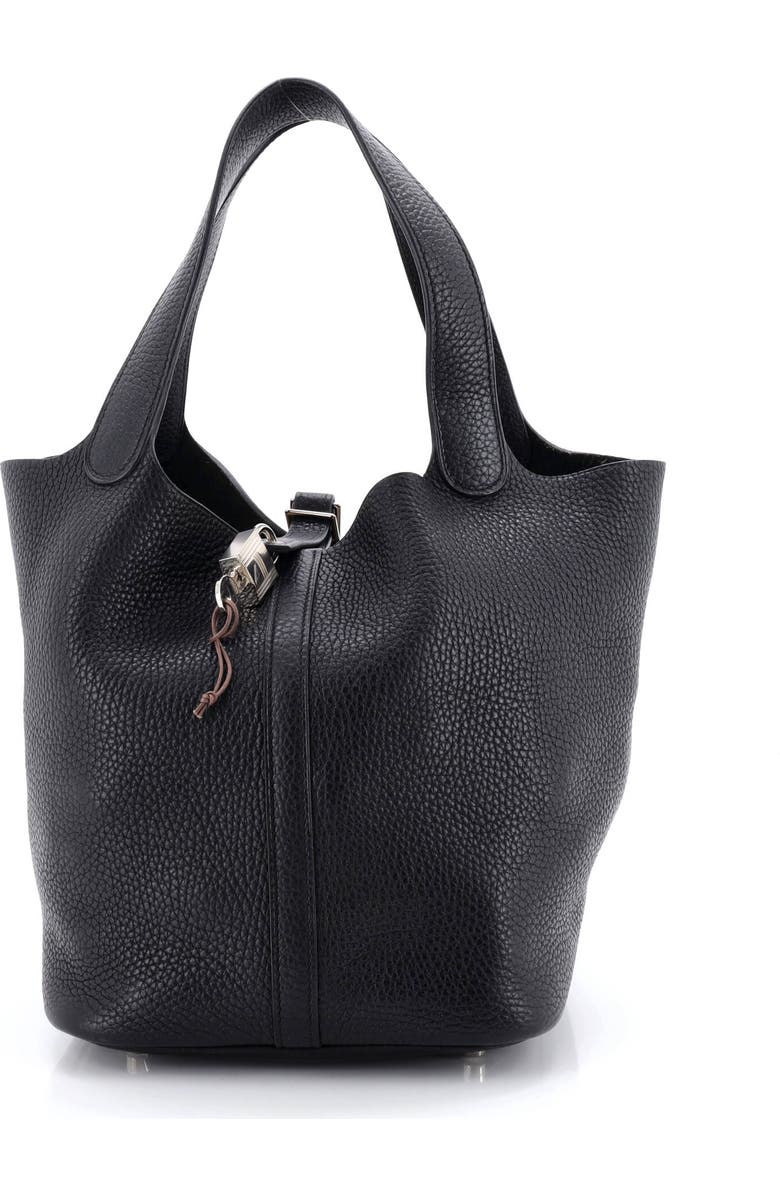 Pre-Owned Hermes Picotin Lock Bag Clemence MM, Main, color, Noir