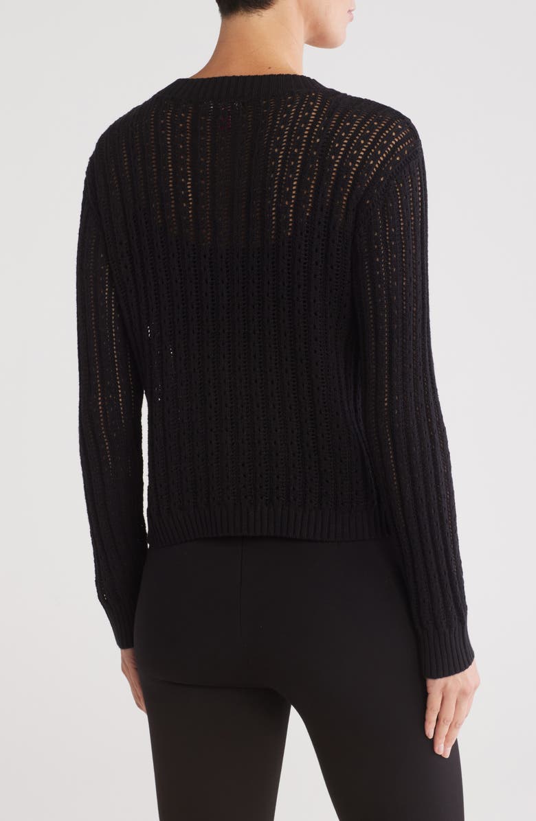 Vince Camuto Pointelle Stitch Cardigan, Alternate, color, 